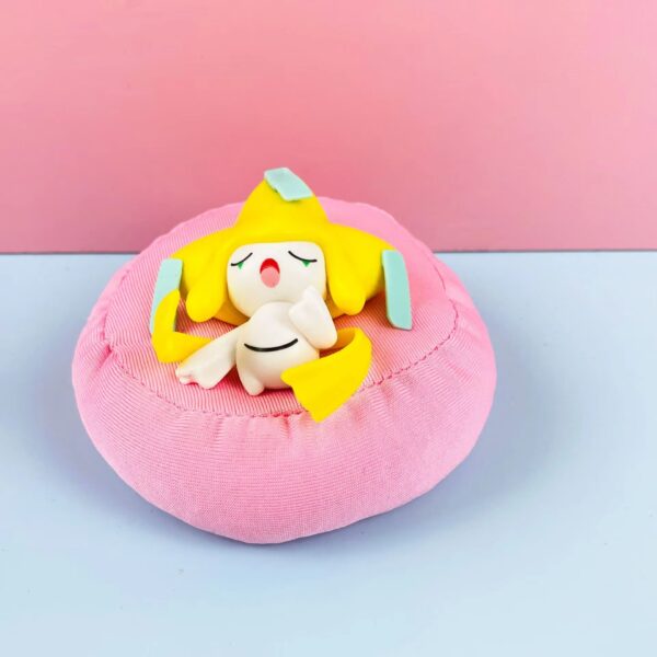 Sleeping Jirachi Mini Figure with Plush Cushion – Pokemon Collectible