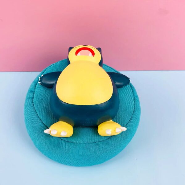 Sleeping Snorlax Figure on Plush Cushion – Relaxed Pokémon Collectible